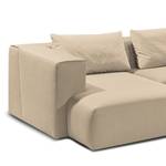 Zithoek Greenvale I microvezel - Warm beige - Longchair vooraanzicht links - Zonder hocker