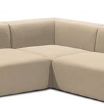 Zithoek Greenvale I microvezel - Warm beige - Longchair vooraanzicht links - Zonder hocker