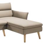 Ecksofa Alpine I Webstoff - Taupe - Longchair davorstehend rechts