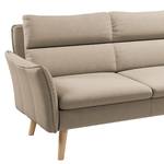 Ecksofa Alpine I Webstoff - Taupe - Longchair davorstehend rechts