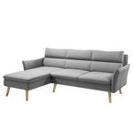 Ecksofa Alpine I Webstoff - Granit - Longchair davorstehend links