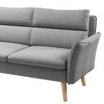 Ecksofa Alpine I Webstoff - Granit - Longchair davorstehend links