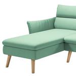 Ecksofa Alpine I Webstoff - Mintgrün - Longchair davorstehend links