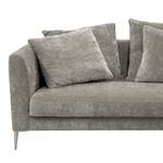 Ecksofa Gibbes I Chenille - Platin - Longchair davorstehend rechts