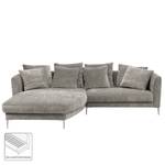 Ecksofa Gibbes I Chenille - Platin - Longchair davorstehend links