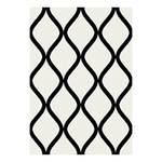 Tapis épais Neerpelt Fibres synthétiques - Crème / Noir - 135 x 190 cm