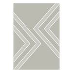 Tapis épais Trooz Fibres synthétiques - Gris / Gris clair - 135 x 190 cm
