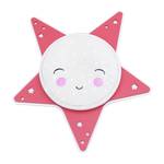 Plafonnier Smile Bouleau massif / Matière plastique - 1 ampoule - Rose foncé