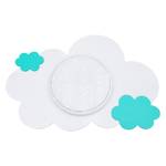 Plafonnier Wolke Starlight II Bouleau massif / Matière plastique - 1 ampoule - Turquoise