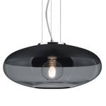 Hanglamp Porto glas/ijzer - 1 lichtbron - Zwart