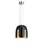 Hanglamp Madeira glas/ijzer - 1 lichtbron - Zwart