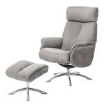 Fauteuil relax Borsh I Microfibre - Gris clair