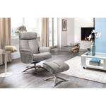 Fauteuil relax Borsh I Microfibre - Gris clair