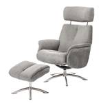 Fauteuil relax Borsh I Microfibre - Gris clair