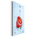 Afbeelding Aardbeien Rood - Plaatmateriaal - Papier - 60 x 90 x 2 cm