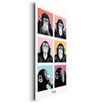 Bild Schimpanse Monkey I Multicolor - Holzwerkstoff - Papier - 60 x 90 x 2 cm