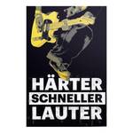 Bild Härter Schneller Lauter Schwarz - Holzwerkstoff - Papier - 60 x 90 x 2 cm