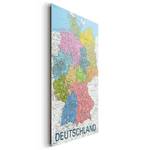 Bild Deutschlandkarte Multicolor - Holzwerkstoff - Papier - 60 x 90 x 2 cm