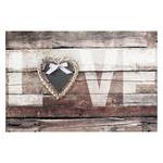 Bild Love Vintage Stil Braun - Holzwerkstoff - Papier - 90 x 60 x 2 cm