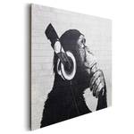 Afbeelding Chimpansee Monkey III Zwart - Plaatmateriaal - Papier - 90 x 60 x 2 cm