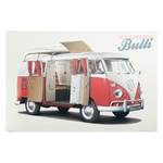 Tableau déco VW Camper II Rouge - Bois manufacturé - Papier - 90 x 60 x 2 cm