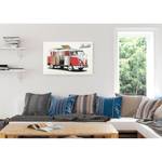 Afbeelding VW Camper II Rood - Plaatmateriaal - Papier - 90 x 60 x 2 cm