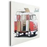 Tableau déco VW Camper II Rouge - Bois manufacturé - Papier - 90 x 60 x 2 cm