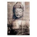 Bild Buddha Braun - Holzwerkstoff - Papier - 60 x 90 x 2 cm