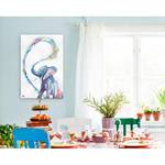 Tableau déco Elefant I Multicolore - Bois manufacturé - Papier - 60 x 90 x 2 cm