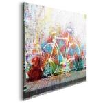 Bild Graffiti Fahrrad Multicolor - Holzwerkstoff - Papier - 90 x 60 x 2 cm