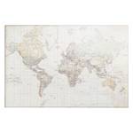 Bild Weltkarte Vintage II Beige - Holzwerkstoff - Papier - 90 x 60 x 2 cm