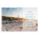 Bild Sonne am Strand Multicolor - Holzwerkstoff - Papier - 90 x 60 x 2 cm