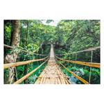 Bild Dschungel Brücke Grün - Holzwerkstoff - Papier - 90 x 60 x 2 cm
