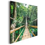 Bild Dschungel Brücke Grün - Holzwerkstoff - Papier - 90 x 60 x 2 cm