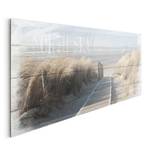 Afbeelding Noordzee II Beige - Plaatmateriaal - Papier - 156 x 52 x 2 cm