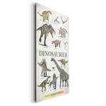 Tableau déco Dinosaurier Vert - Bois manufacturé - Papier - 60 x 90 x 2 cm