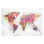 Afbeelding Wereldkaart III Meerkleurig - Plaatmateriaal - Papier - 90 x 60 x 2 cm