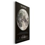 Bild Mondphasen Schwarz - Holzwerkstoff - Papier - 60 x 90 x 2 cm