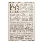 Bild Denke positiv Braun - Holzwerkstoff - Papier - 60 x 90 x 2 cm