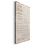 Bild Denke positiv Braun - Holzwerkstoff - Papier - 60 x 90 x 2 cm