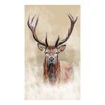 Bild Hirsch III Beige - Holzwerkstoff - Papier - 70 x 118 x 2 cm