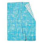 Plaid Bright Bouquet Sketch aqua Geweven stof - turquoise/wit