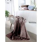 Plaid Pure Soft Webstoff - Braun - 220 x 240 cm