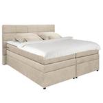 Letto boxspring Poppel Tessuto - Sabbia