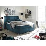 Lit boxspring Marangaroo Tissu - Bleu foncé - 140 x 200cm