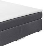 Lit boxspring Marangaroo Tissu - Noir / Anthracite - 140 x 200cm