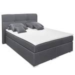 Boxspringbett Marangaroo Webstoff - Schwarz / Anthrazit - 140 x 200cm