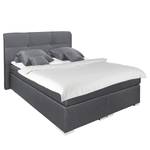 Boxspringbett Marangaroo Webstoff - Schwarz / Anthrazit - 140 x 200cm