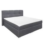 Boxspringbett Marangaroo Webstoff - Schwarz / Anthrazit - 160 x 200cm