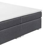 Boxspring Marangaroo geweven stof - Zwart/antraciet - 160 x 200cm